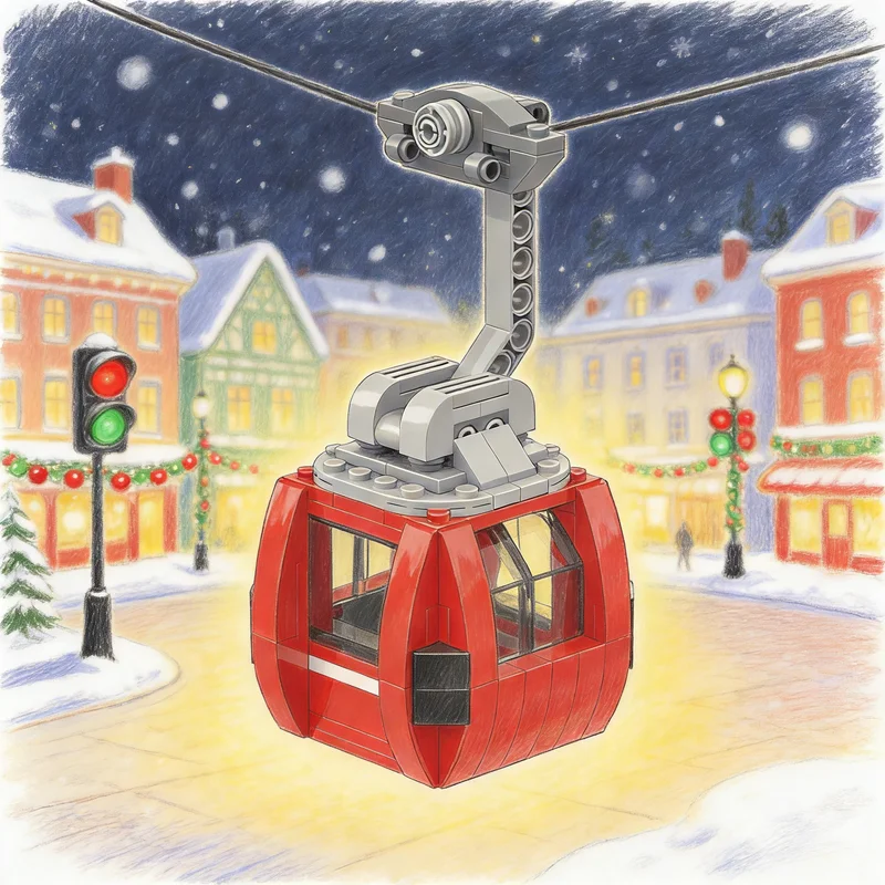 147 peças MOC Disney Skyliner Gondola, Blocos de Montar, Brinquedos de Construção, Ideia Criativa para Presentes de Natal, Educação