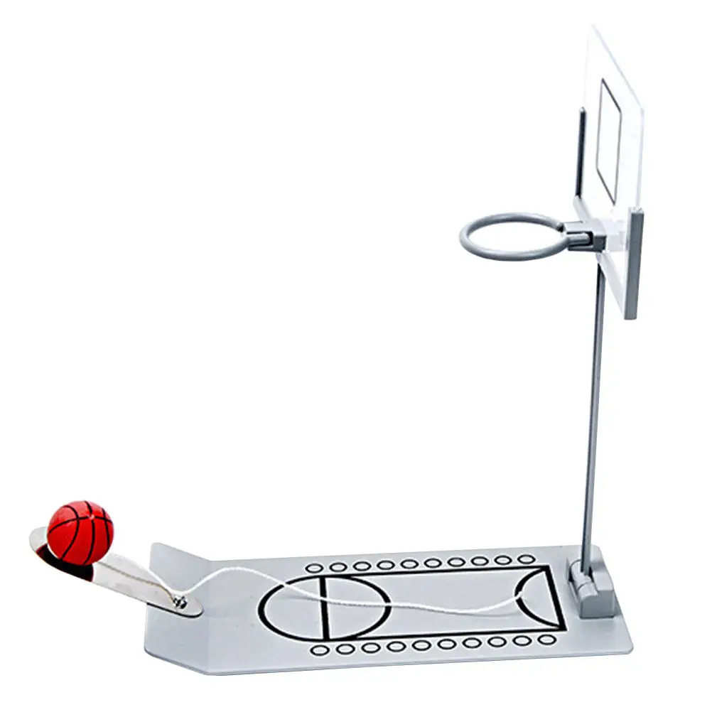

1Set Foldable Basketball Machine Cartoon Design Mini Basketball Game for Hand-Eye Coordination Desktop Interactive Play