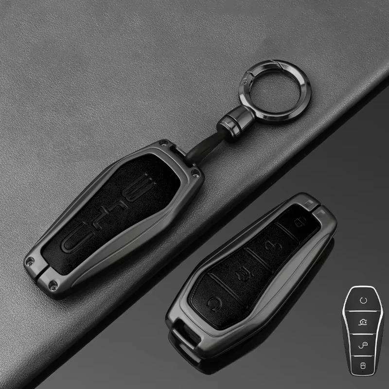 Zinklegierung Leder Autoschlüssel-Hülle für BYD Sealion 7 Song Plus Seal U DM-i Song Pro Dolphin Atto 3 2 Schlüsselanhänger Zubehör – Detail 6
