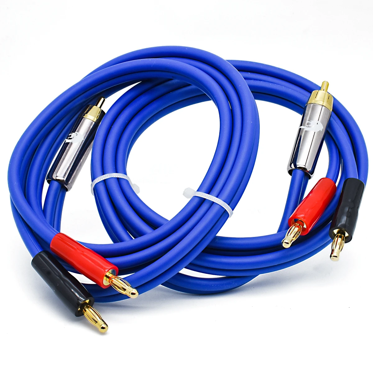 Premium Active Speaker Cable RCA to Dual Banana Spade Plug 2Y for Audio Amplifier Sound box Subwoofer OFC Cable 1M 2M 3M 5M 8M