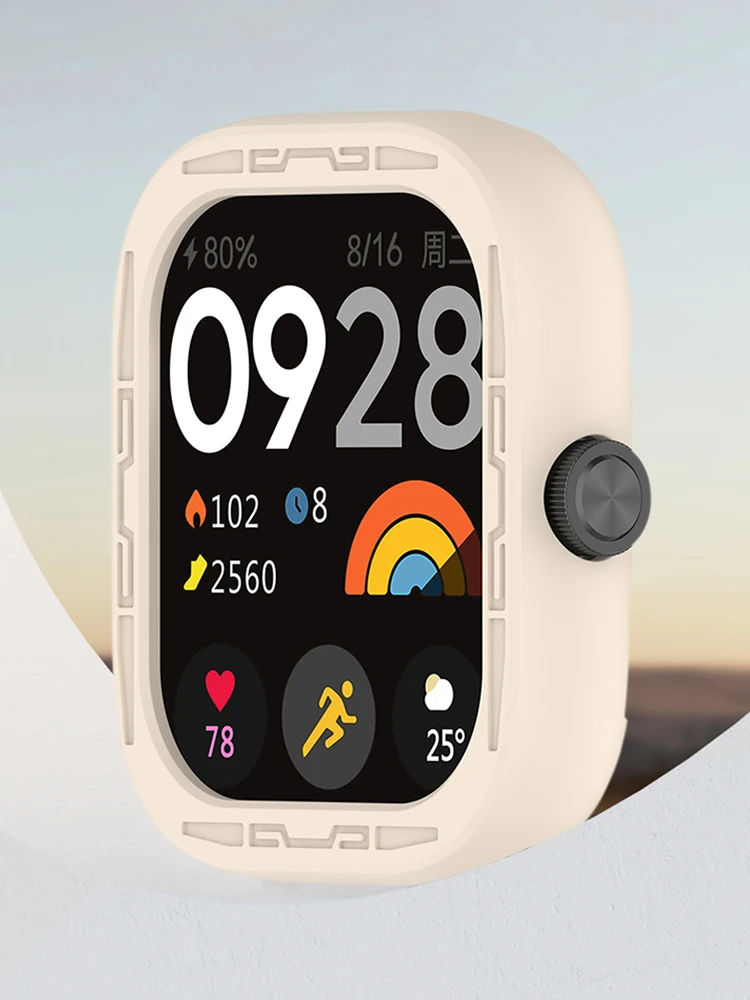 เคสป้องกันซิลิโคนสำหรับ redmi Watch 4, กรอบกันชนป้องกันกันกระแทกปลอกนิ่มสำหรับ Xiaomi redmi Watch4
