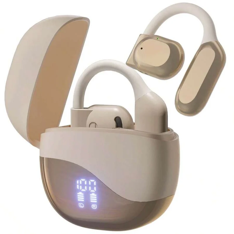 

Беспроводные наушники-вкладыши с открытым ухом, спортивные наушники, наушники Bluetooth 5.4, наушники 50 часов с ушным крючком, микрофон с шумоподавлением, легкий вес