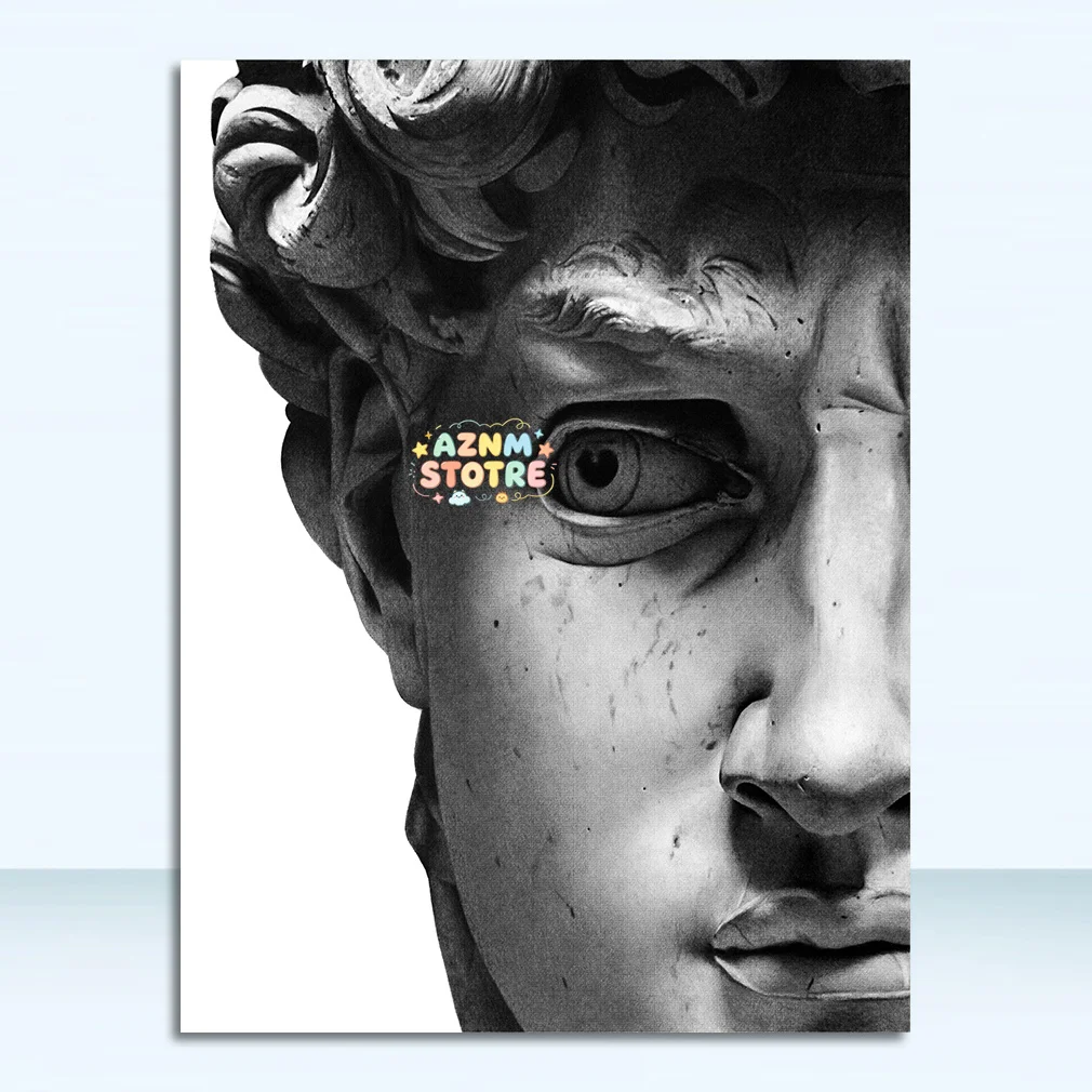 Nordic Black And White Famous Paintings Wall Art David Head Body Sculpture Posters And Prints Living Room Decoration Gifts