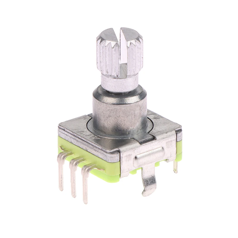 1pc EC11 Digital Potentiome Rotary Encoder Switch 30 Position With Push Button Switch 5Pin Handle Length 12.5mm Plum Shaft