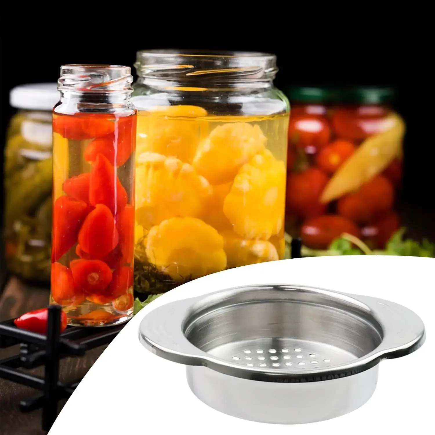 4,5-inch roestvrijstalen zeef, keukenvergiet voor zeef, aftappen en spoelen