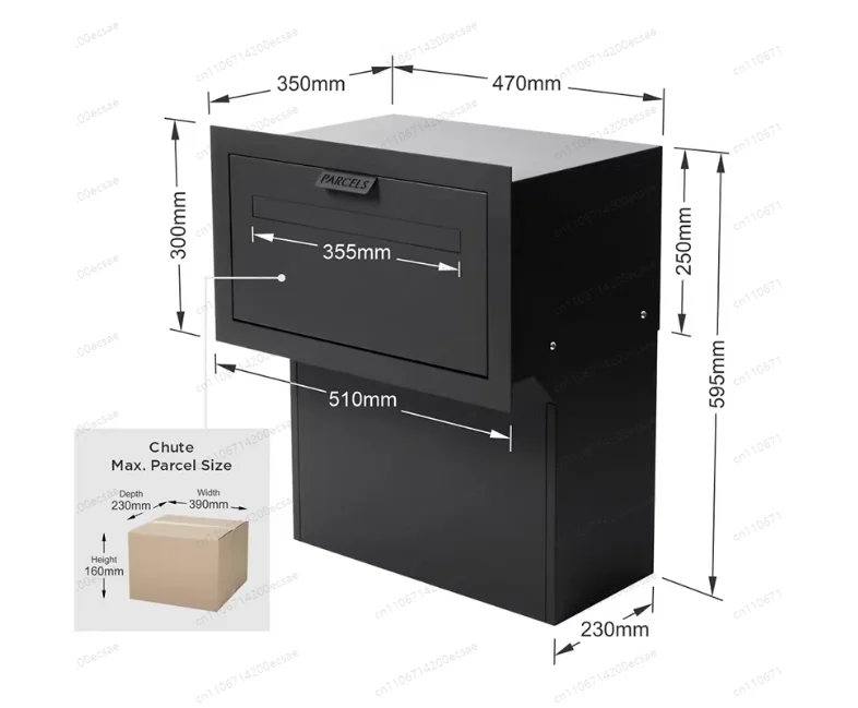 Anti-Theft Home Package Delivery Box & Self-Pickup Locker - Mailbox for Parcels, Documents & Office Courier Receiving