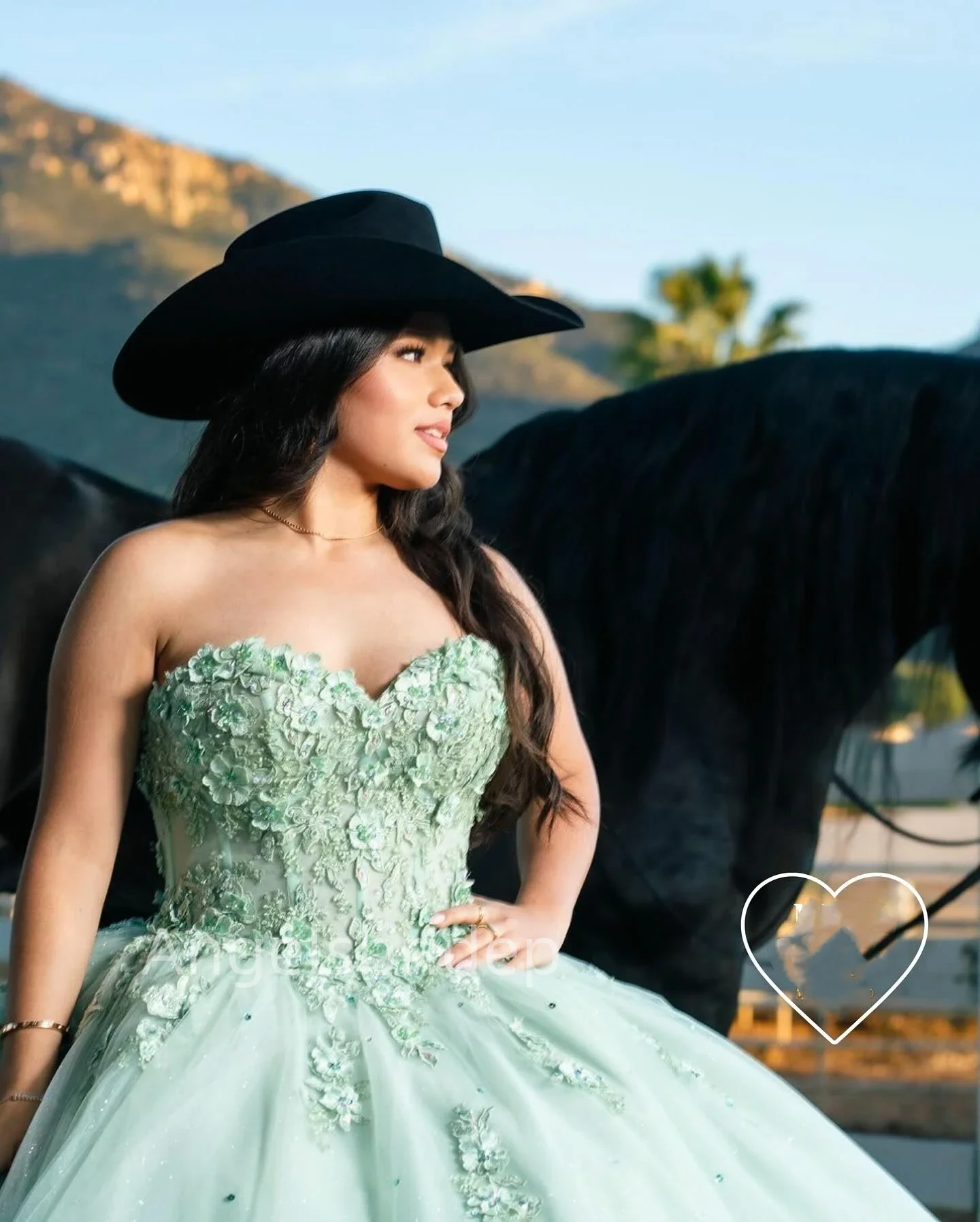 Angelsbride Mint Green Ball Gown Quinceanera Dresses Appliques Beading Off Shoulder Lace Up Vestidos De 15 Años Quinceañeras