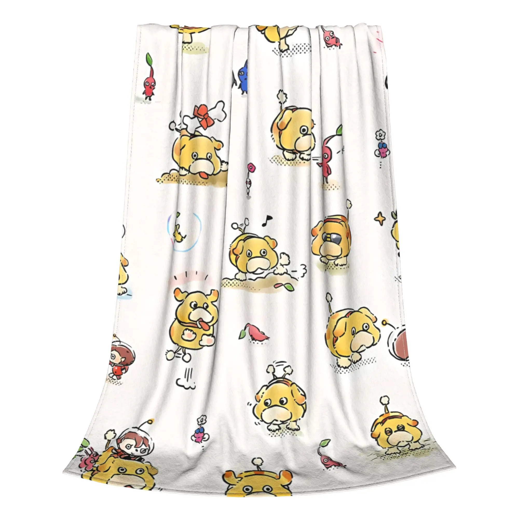 1PC Home Cute Room Decor Fluffy Space Pup Blanket Throw Blanket Pikmin Novelty Warm Blanket All Season