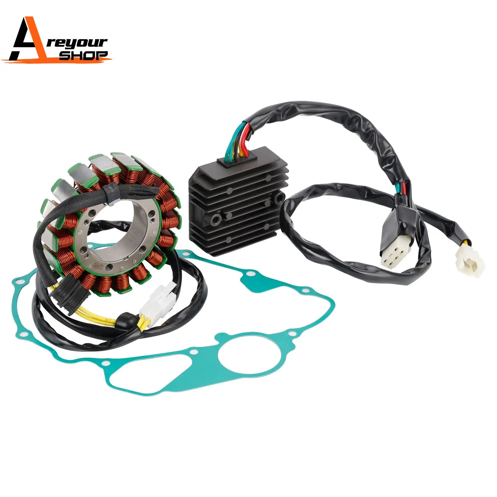 

Areyourshop Stator & Regulator Rectifier with Gasket for Honda VT700C Shadow 700 1986 1987