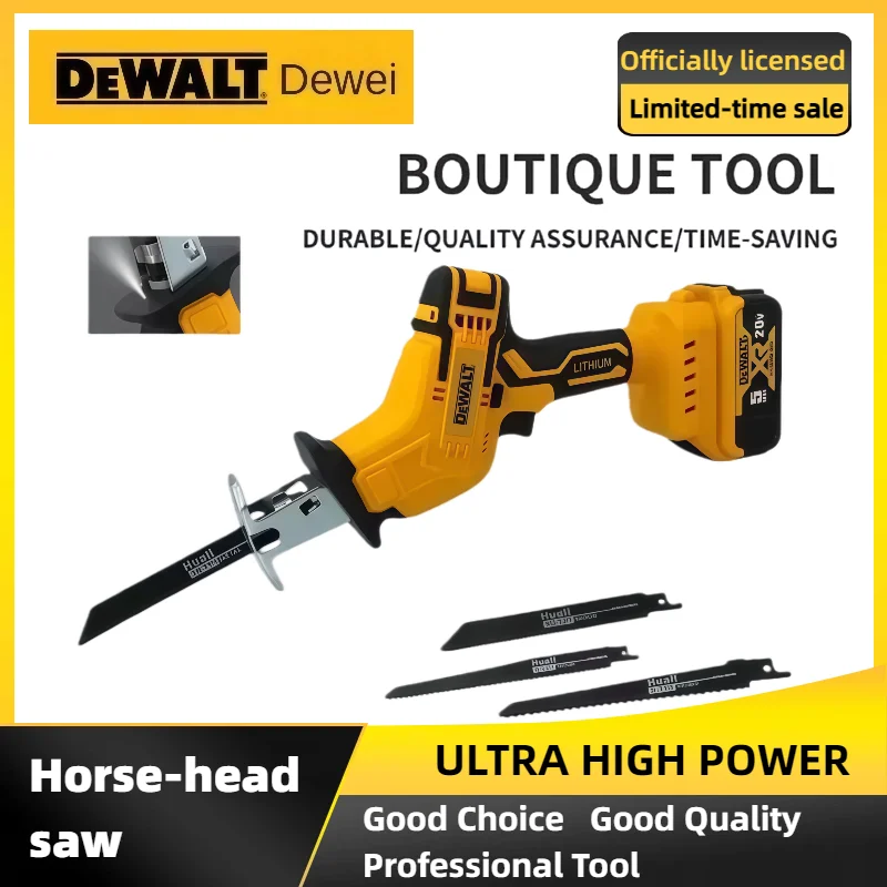 

Dewalt 2800RPM Brushless Electric Saw 20V Cordless Reciprocating Saw Multifunctional Wood Metal Pipe Cutting Saw Power Tool