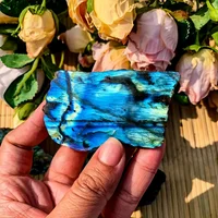 Labradorite Slab Crystals, Labradorite Slice, Moonstone, Luminous Stone, Crystal Natural Interior Decorationor Stone Carving