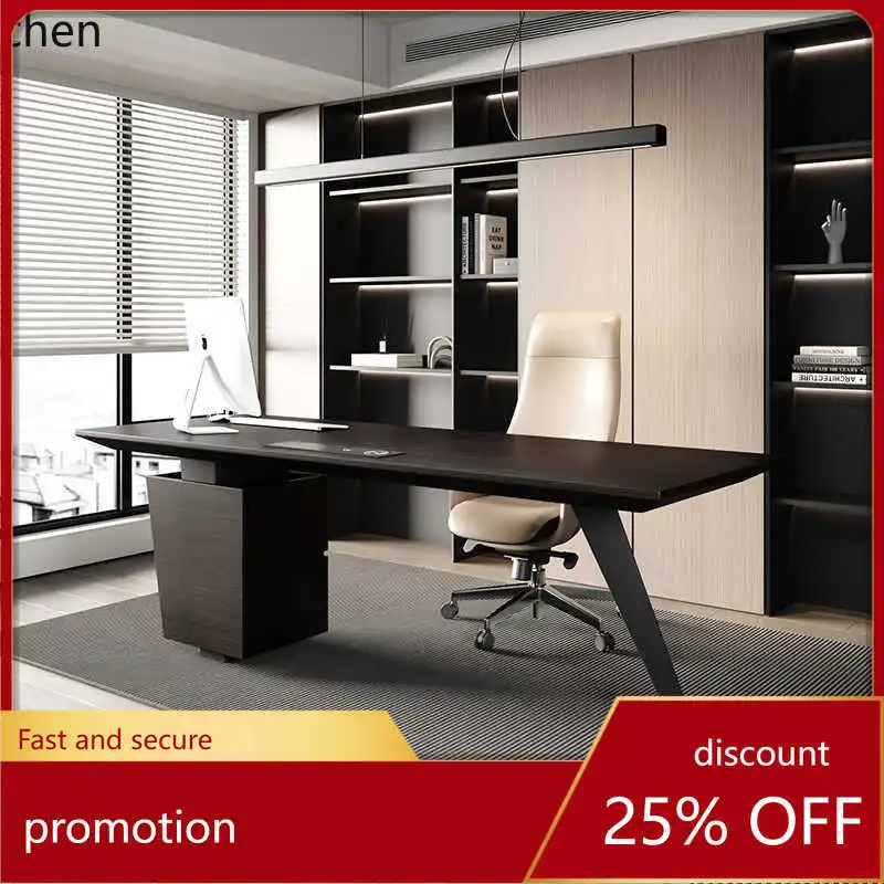 

HT minimalist study living room writing desk household solid wood computer