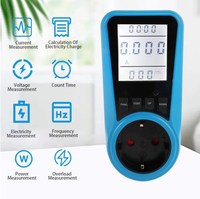 Digital Wattmeter AC 220V 230V Power Meter Plug Usage Monitor Electricity Consumption Voltage Analyzer Monitor Socket