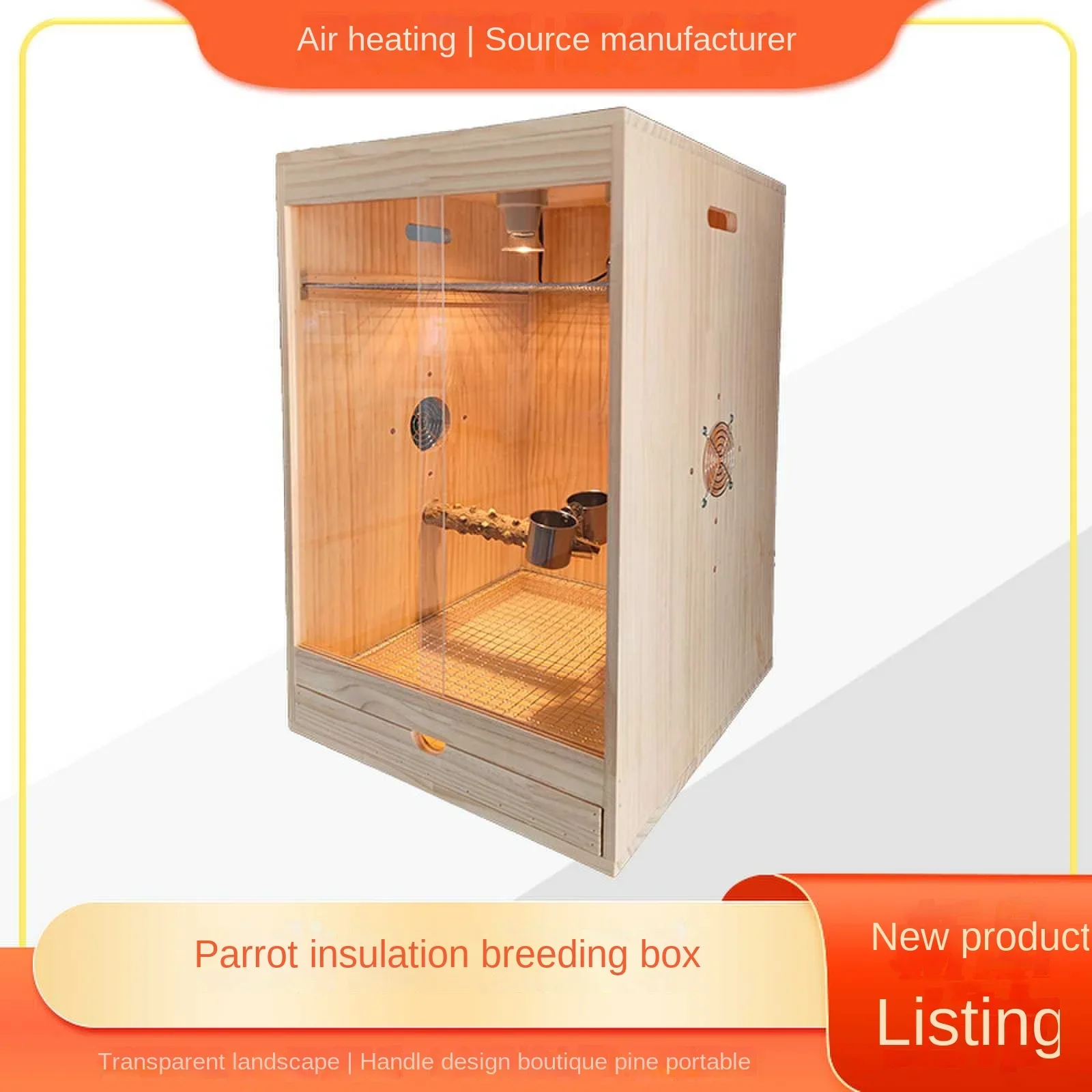 Parrot Warm Air Blower Incubator Birdling Air Blower Breeding Breeding Solid Wood Bird Cage