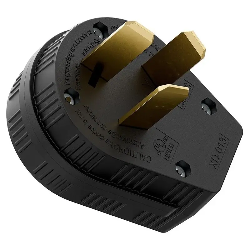 AB66-US Industrial 50-Amp 10-50P Plug For Dryers, Stoves And Generators- 50A 125/250V Rating US PLUG
