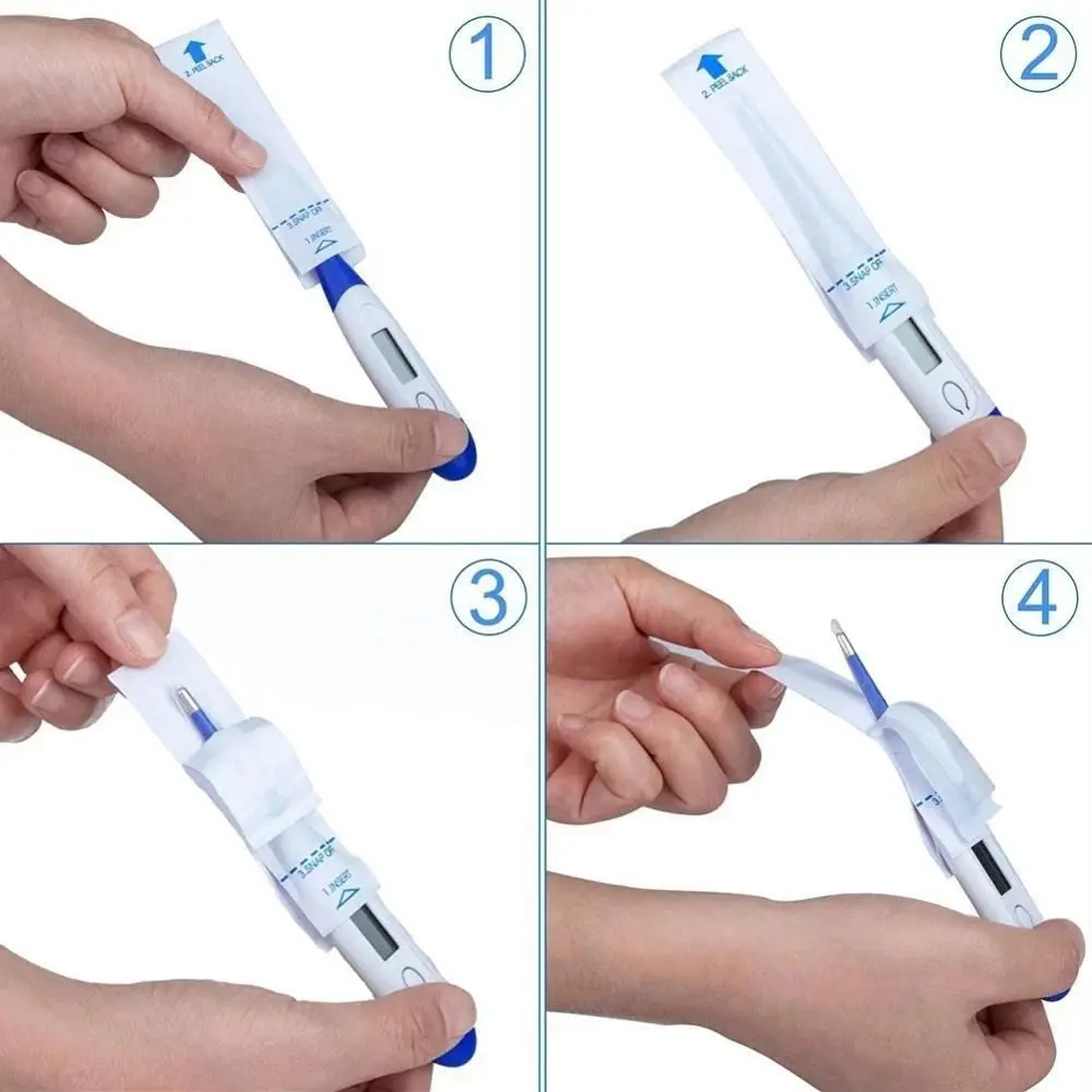 100PCS Disposable Digital Probe Covers Convenient Hygienic Thermometer Probe Covers Universal Safe Protective Cover
