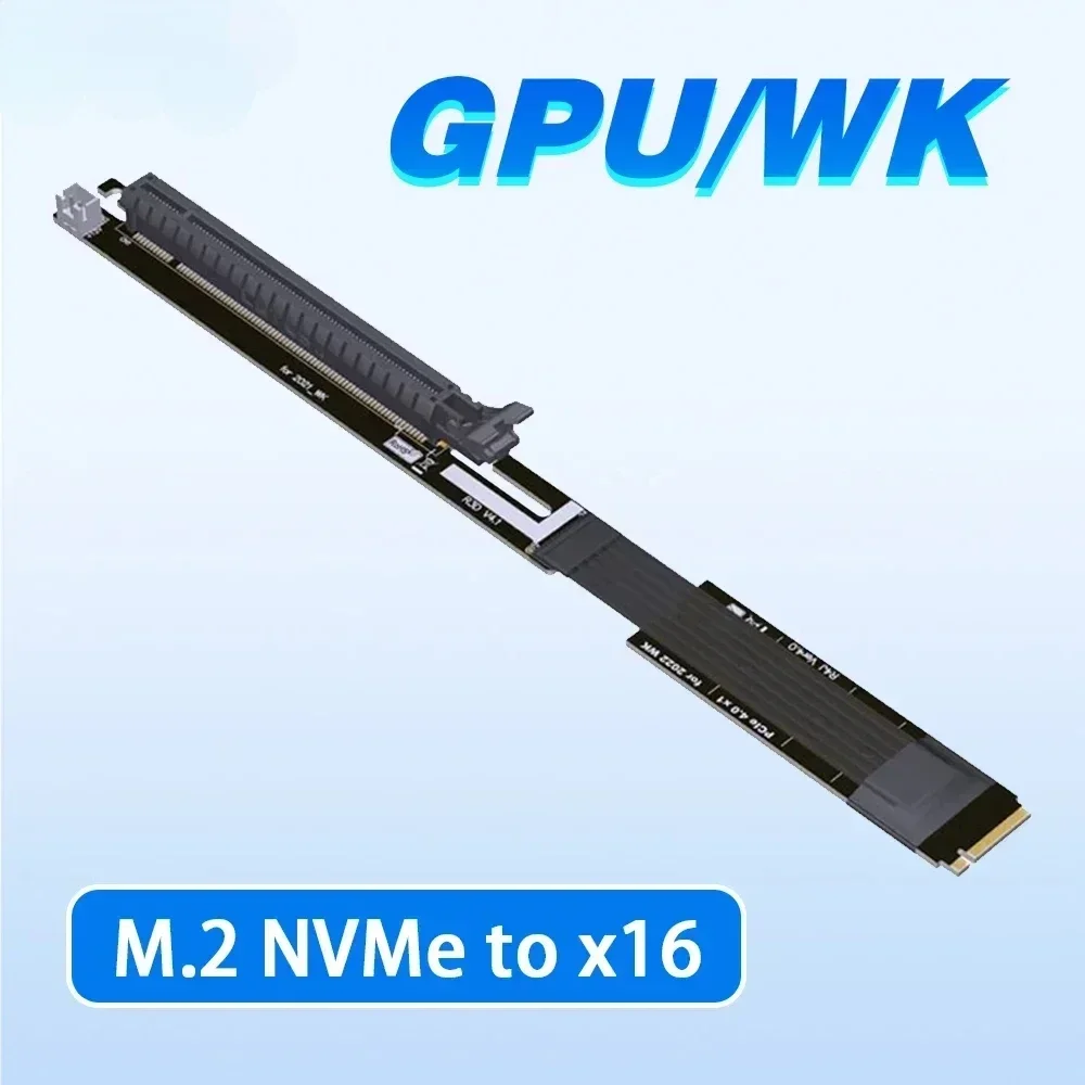 ADT-Link M.2 NVMe to PCIe x16 4.0 Riser Jumper PCI-E 16x Gen4 to M2 Graphics Card AMD Nvidia GPU/WK BTC Mining Extension Adapter