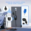 Puppyfc 7.2KW ポータブル EV 充電器 32A Type1/Type 2Fast 家庭用電気自動車充電ステーション WiFi 制御 IP66 防水過負荷 4