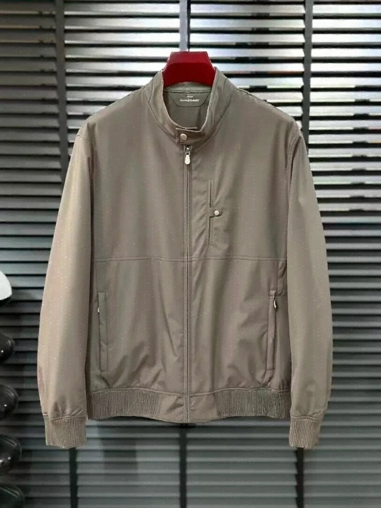 

Men's Thickened Stand Collar Jacket Outerwear Comfortable High Quality Fashionable Versatile Autumn Winter New Arrival Handsome