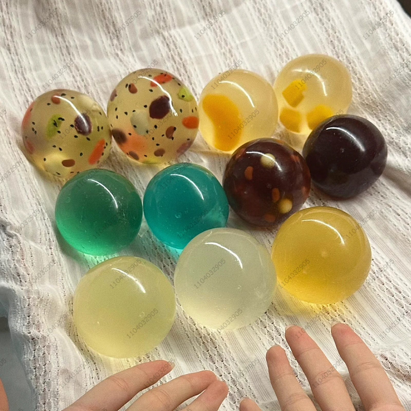 น้ํามันมะพร้าวความเครียด Ball Squishy Handmade ผลไม้สารพัน Vent Ball Squeeze Ball Anti ความเครียดบรรเทาความเครียดมือผ่อนคลายของเล่น