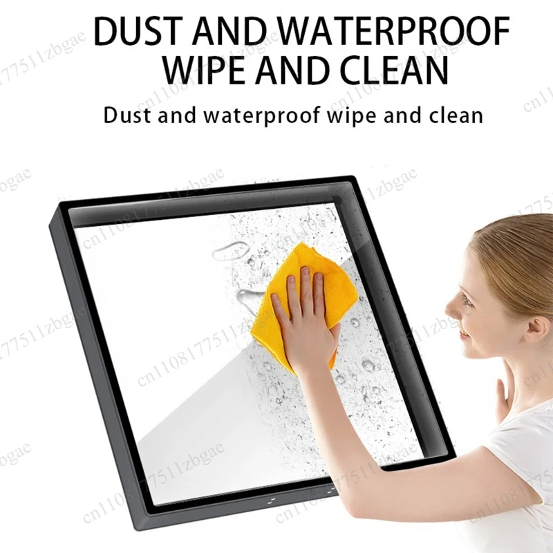 60Cm Fan Aluminum Alloy Protective LED Cover 65Cm Dustproof Square Cover for 3D Holographic Projector  Safe Business Display Box
