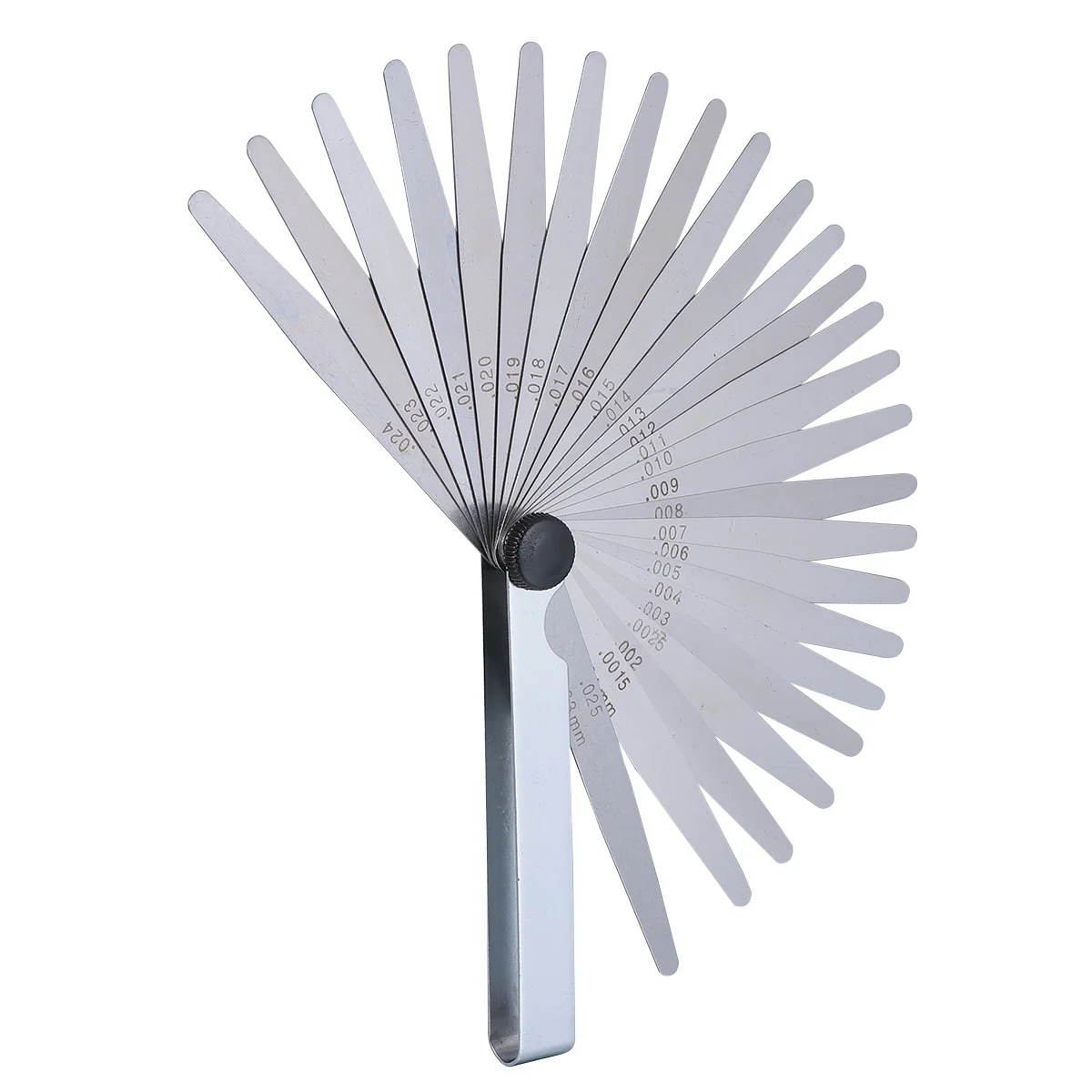 1 set di spessimetri in acciaio inossidabile per la misurazione dello spessore per il rilevamento degli spazi, scala durevole per uso meccanico e automobilistico