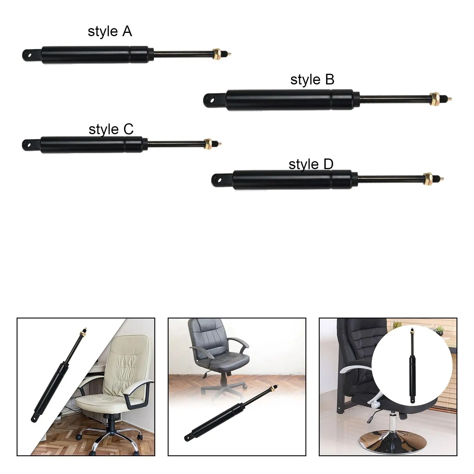 Extendable Pneumatic Gas Spring Rod Steel Chair Spare Parts Adjustable for Reclining Swivel Chair