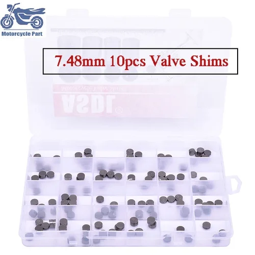 Kit completo de cuña de válvula ajustable de 7,48mm de diámetro para motocicleta Honda Suzuki Yamaha Kawasaki 1,2-3,5 1,225-3,475