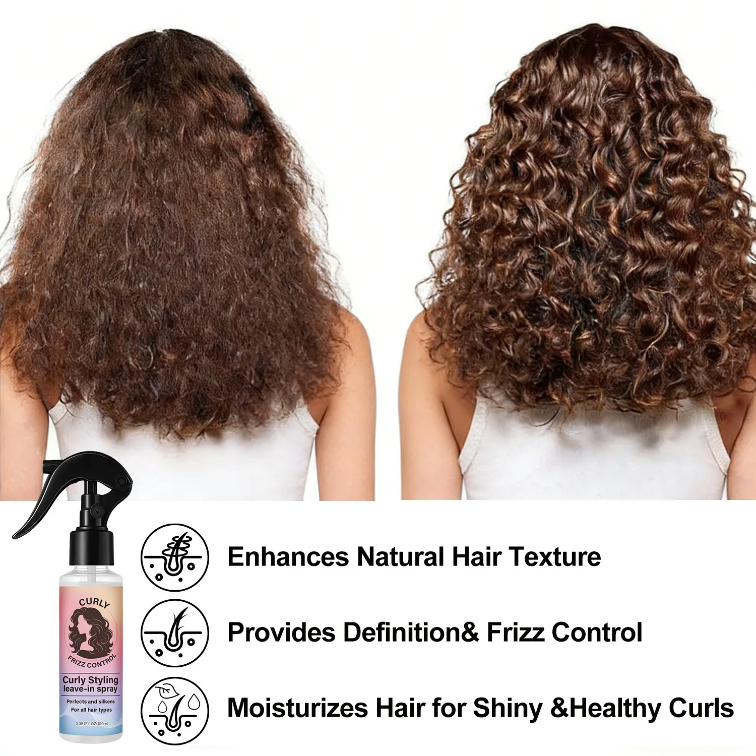 Curly Styling Leave-In Spray – - Hair Care Herbal ulasan dan harga