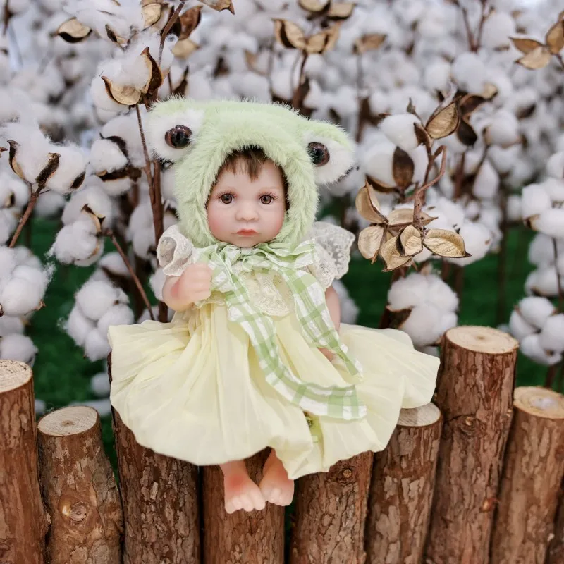 

Cloveray 12-дюймовая оригинальная виниловая кукла всего тела, милый плюшевый набор лягушек, высококачественные игрушки ручной работы для детей, подарки на день рождения, рождественские подарки