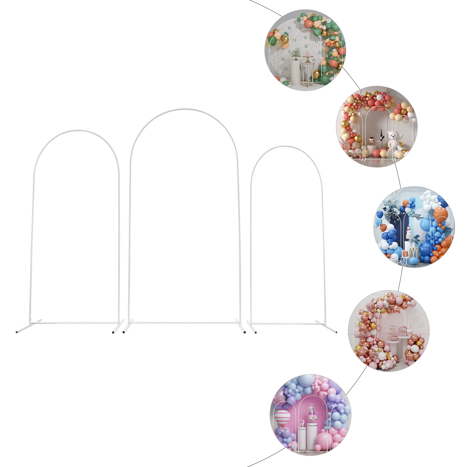 Casamento Arch Capa e Backdrop Stand Set, 3pcs