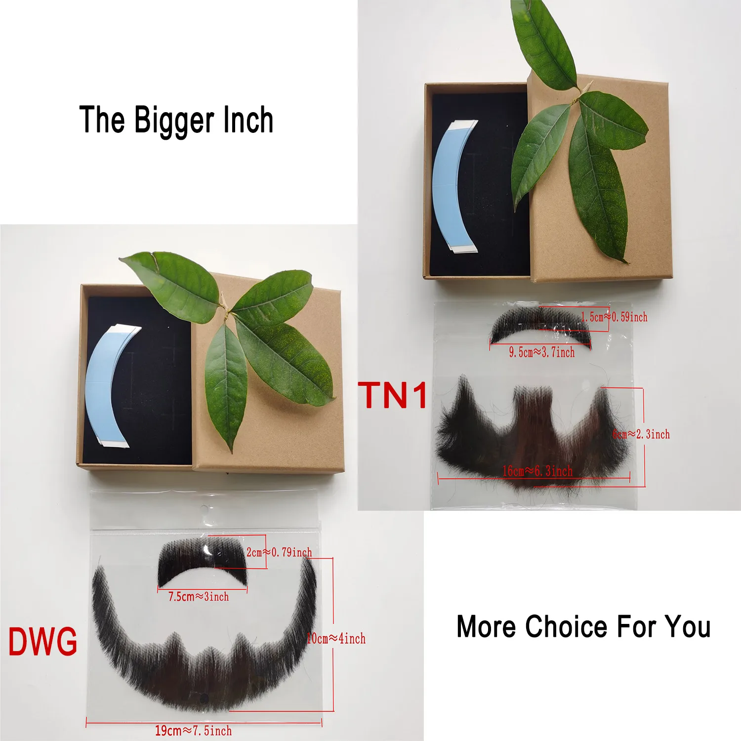 Barbe synthétique en dentelle invisible pour homme, fausse barbe naturelle, moustache faite à la main, cosplay