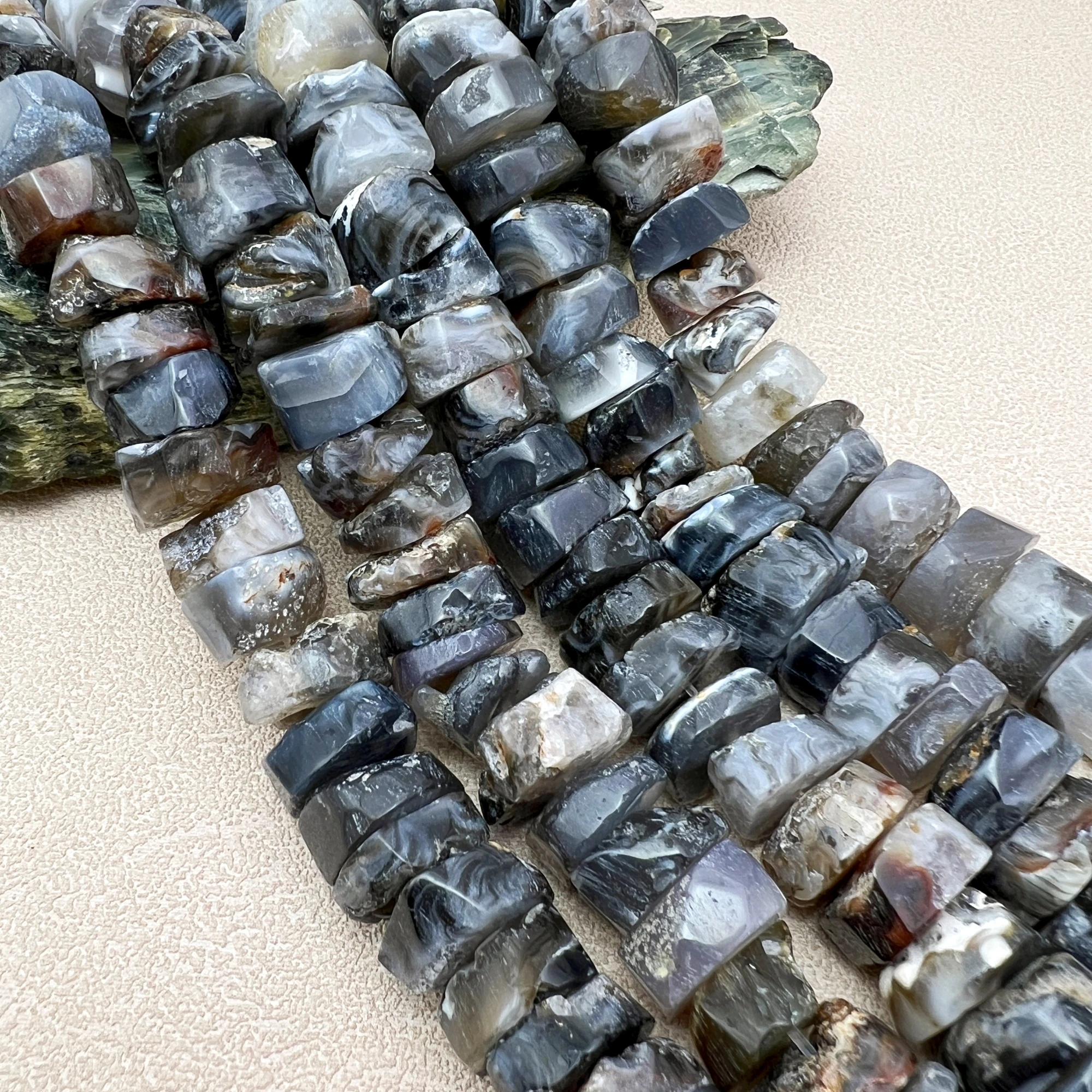 

Large Irregular Natural Botswana Agates Wheel Nugget Beads For DIY Jewelry Making MY260401