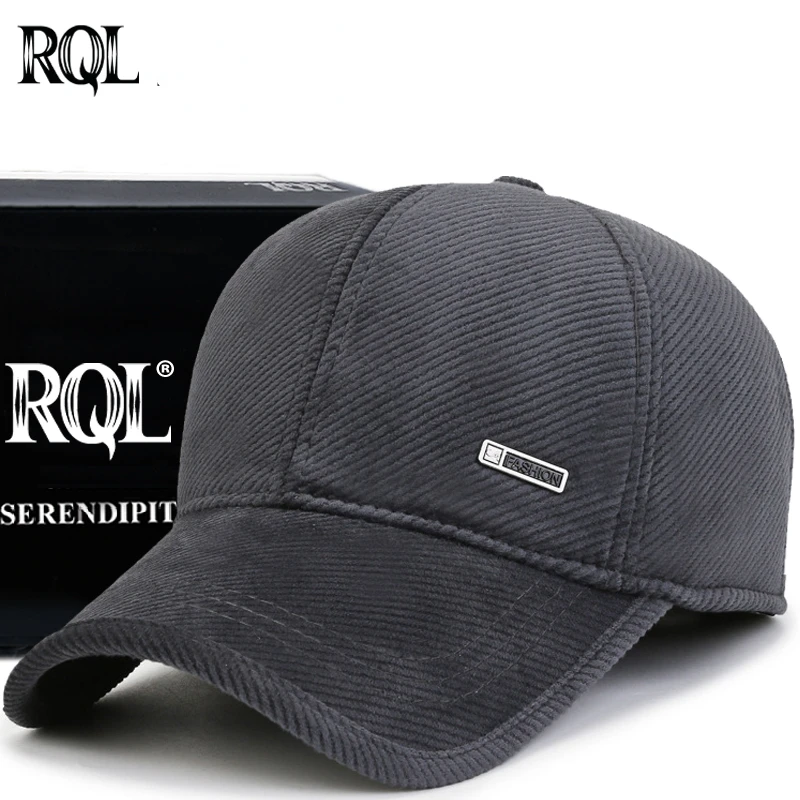 Chapéu de veludo masculino de inverno com Earflap, boné de beisebol aquecido, chapéu de camionista, chapéu masculino Dad, snapback esportivo Hip