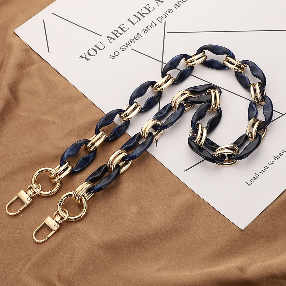 40/60CM Women Acrylic Bag Chains Detachable Resin Chain Shoulder Bag Strap Handheld Bag Chain Fishbone Chain Multiple Colors