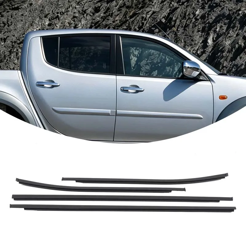 Window Outer Weatherstrip Replace Door Window Seal Strip For Mitsubishi L200 2006-2015 OEM MN117611 MN117612 MN117615 MN117616