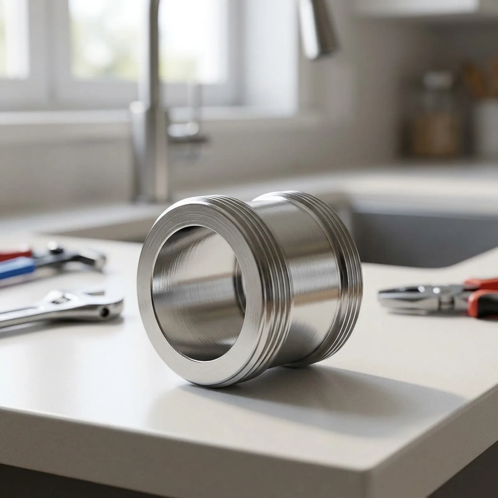 Kitchen Sink Installation 2.20 * 2.20 * 2.00 Cm Faucet Adapter Seamless Faucet Connection Sink Installation Compact Design