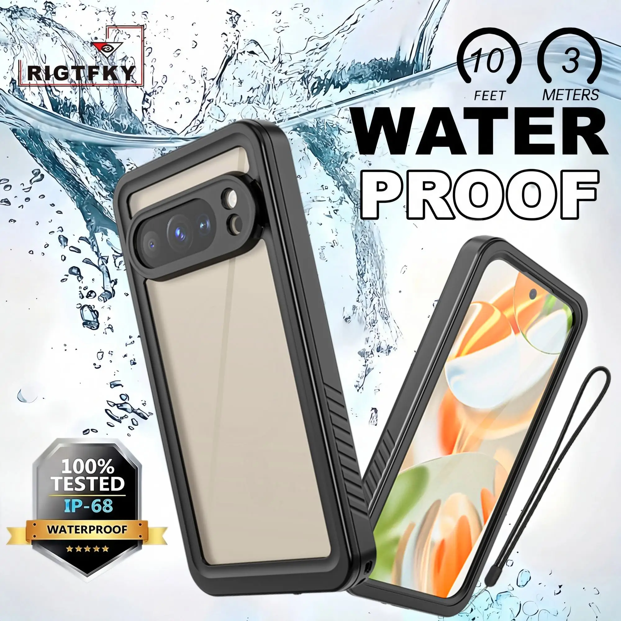 

IP68 Waterproof Phone Case For Goolge Pixel 10 9 8 7 Pro XL 6A 7A 8A 9A Snorkeling Dustproof,Snowproof,Swimming,anti-fall Cover