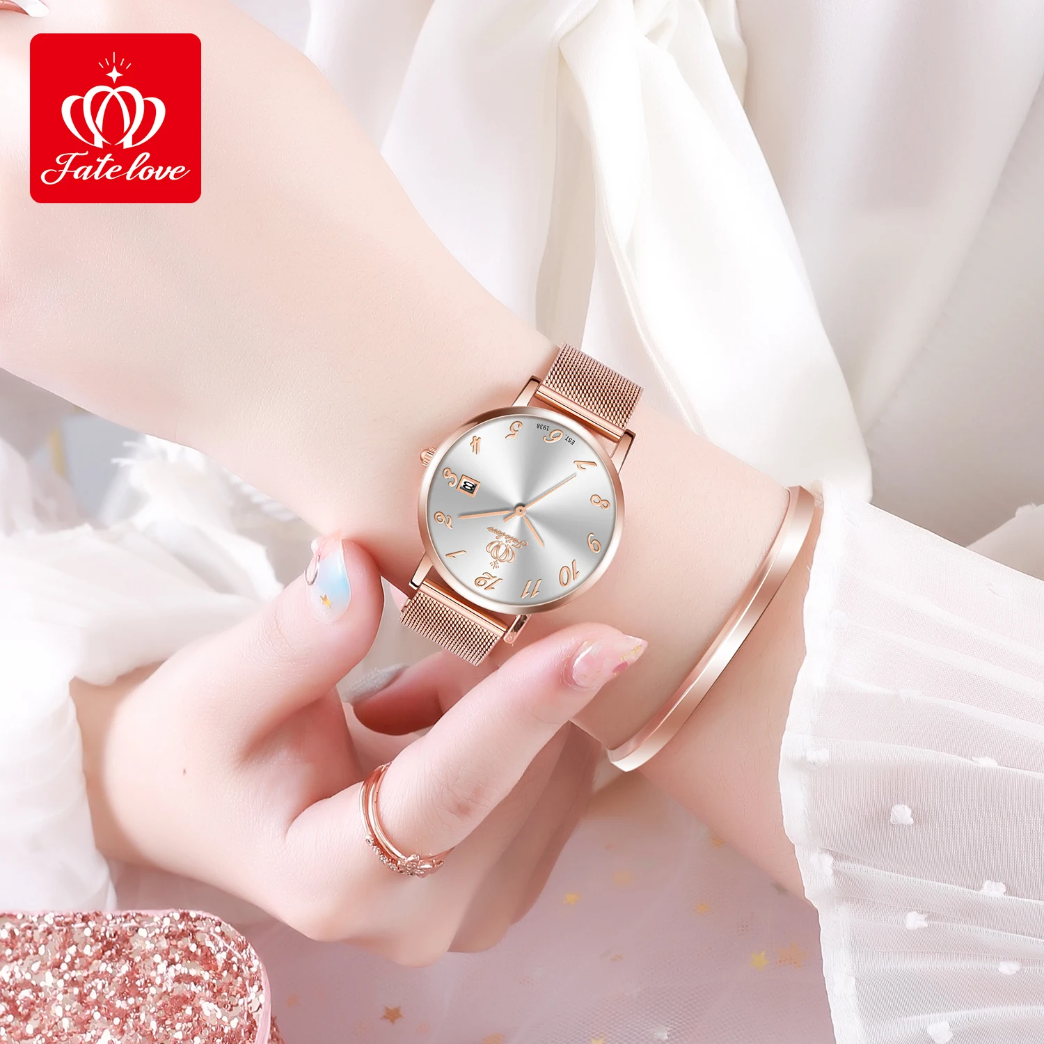 Fate Love brand watch fashionable and versatile waterproof women's quartz watch FL815