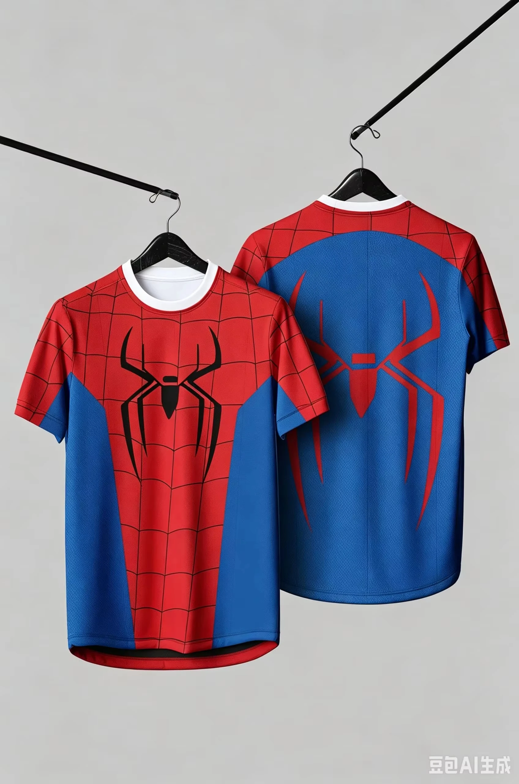 2026 Herren Damen Rot Blau Spinnennetz Kurzarm T-Shirt 3D Allover-Print Sporttrikot Lässige Cosplay-Oberteile Familien-Set – Detail 6