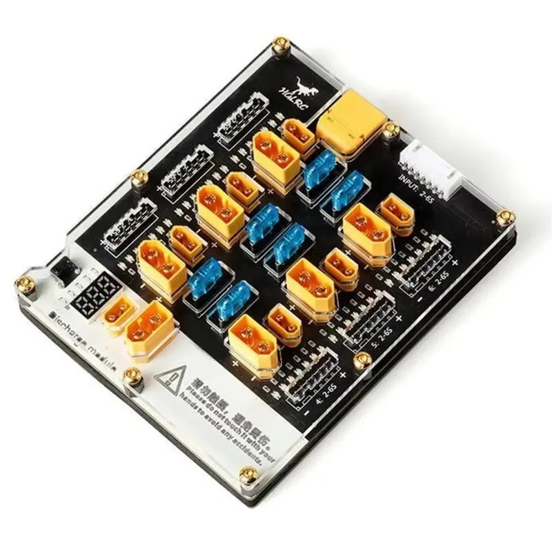 BaMasPro 6 Port LIPO Balance Charger Board 40A XT30 Plug 2-6S LIPO Discharger For B6 Q6 Nano D6 Pro