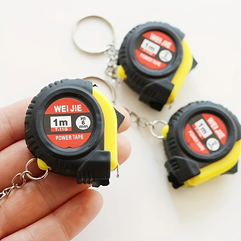 

Precision Miniature Tape Measure Keychain - Effortless Retract & Brake Lock, 1m/3ft, Ultra-Compact for Easy Carry