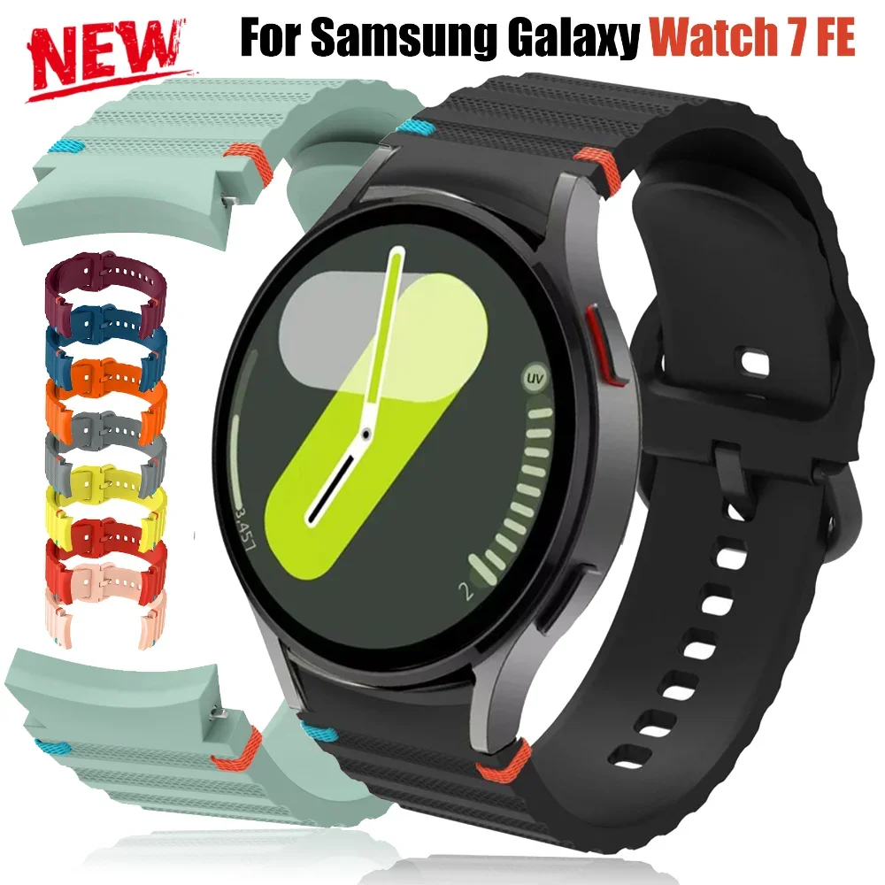 

Original Silicone Strap For Samsung Galaxy Watch 7 FE 6 4 Classic 5 pro 44mm 40mm 43mm 47mm 45mm For Galaxy Watch6 7 Bracelet