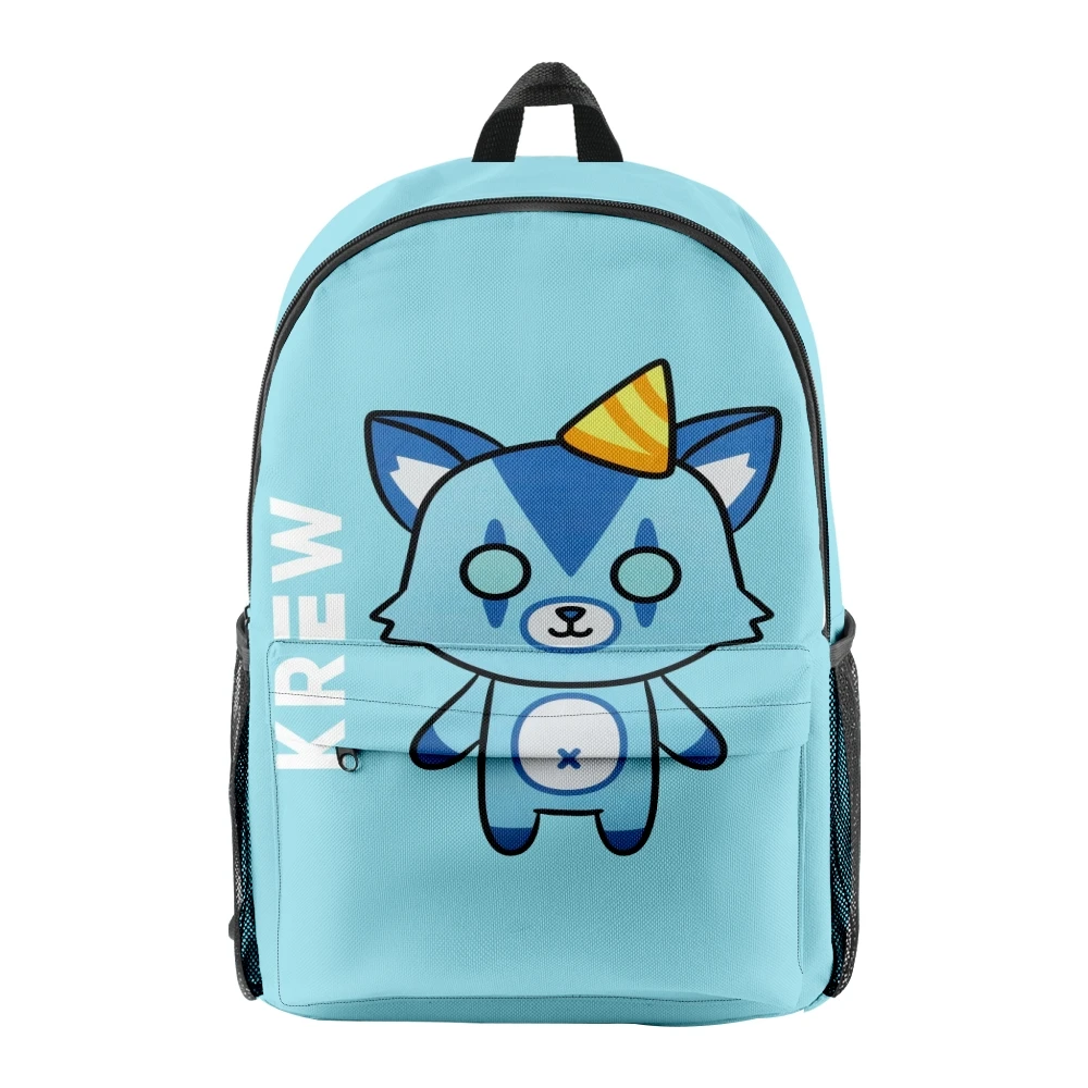 ItsFunneh Krew District Merch Backpack Adult Kids School Bag Funny Cartoon Daypack Casual Style Zipper Traval Bag Unisex Bags