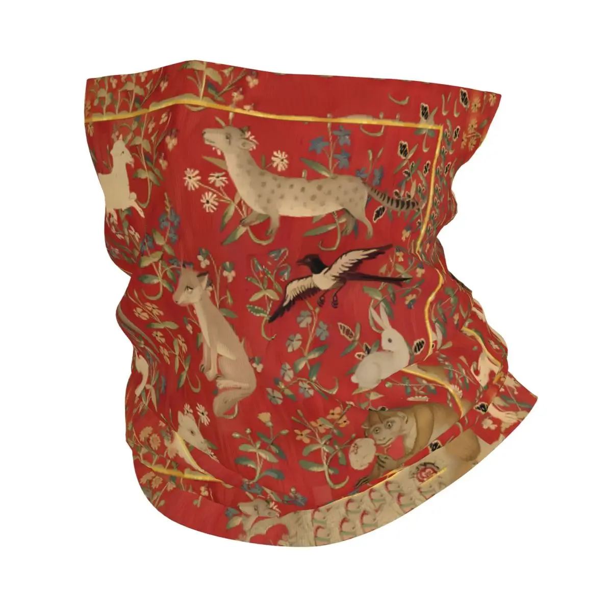 Menagerie - The Unicorn Red Scarf Neckerchief Neck Face Mask Polyester