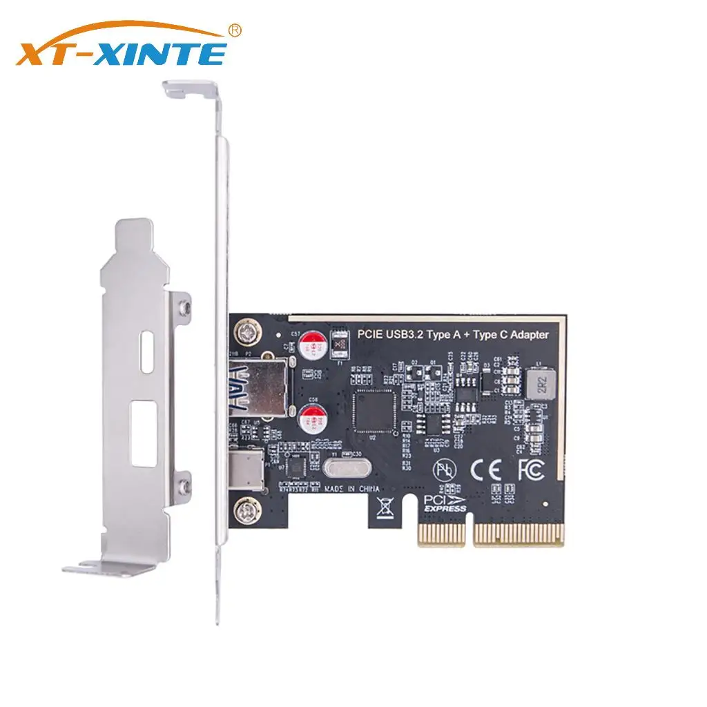 

Type C USB 3.2 Gen2 10Gbps PCIE Card Hub USB 3.2 PCI Express Board USB A Port+Type-C Port PCI-E Expansion Card Adapter
