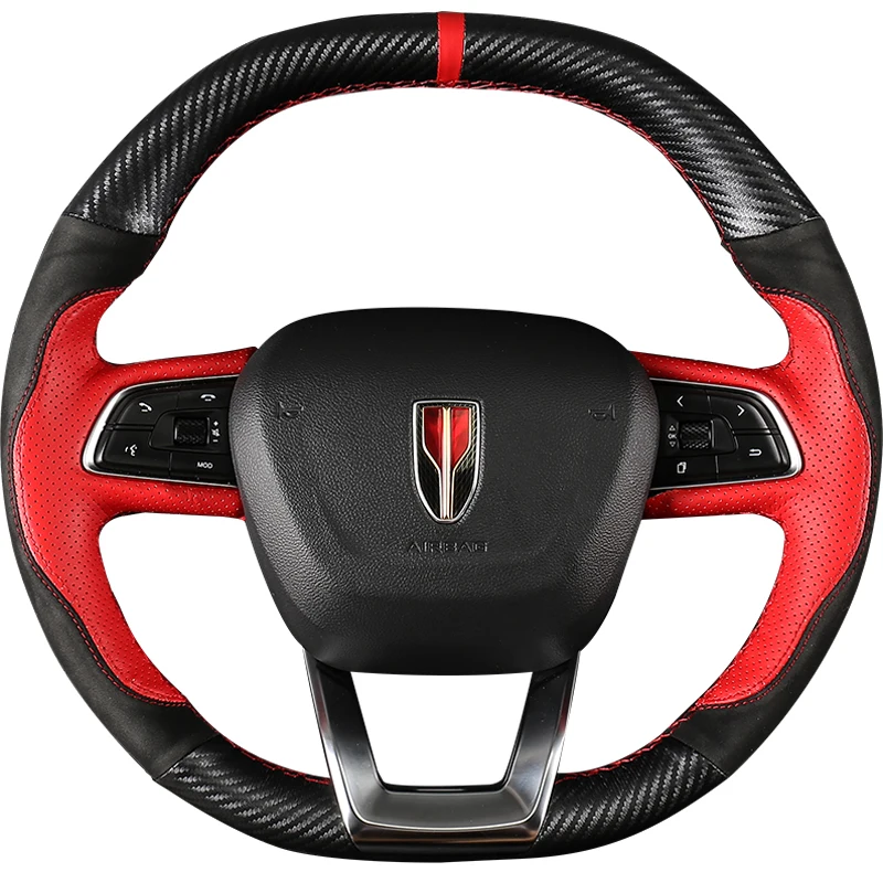 

Suitable for Hongqi H5 HS5 HS7 H7 HS3 H9 Hand Sewn Steering Wheel Cover Leather Suede Grip