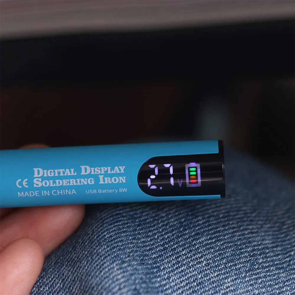 

Беспроводной электрический паяльник с USB-зарядкой, регулируемым напряжением и цифровым дисплеем