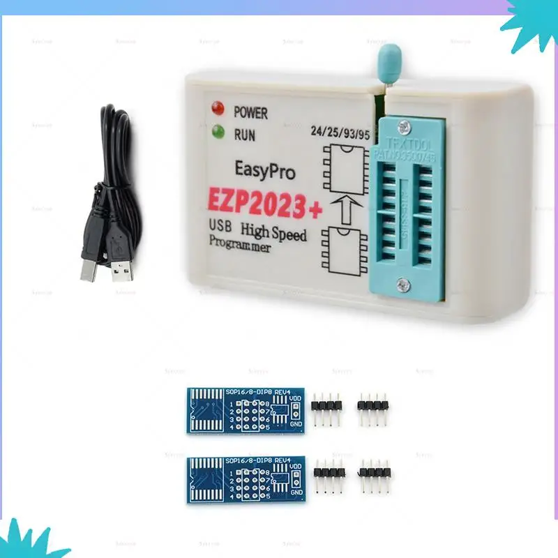 ABZW 2 セット EZP2023 USB SPI プログラマ 12 アダプタサポート 24 25 93 95 EEPROM フラッシュ Bios コンパイラ最高のプログラミング速度