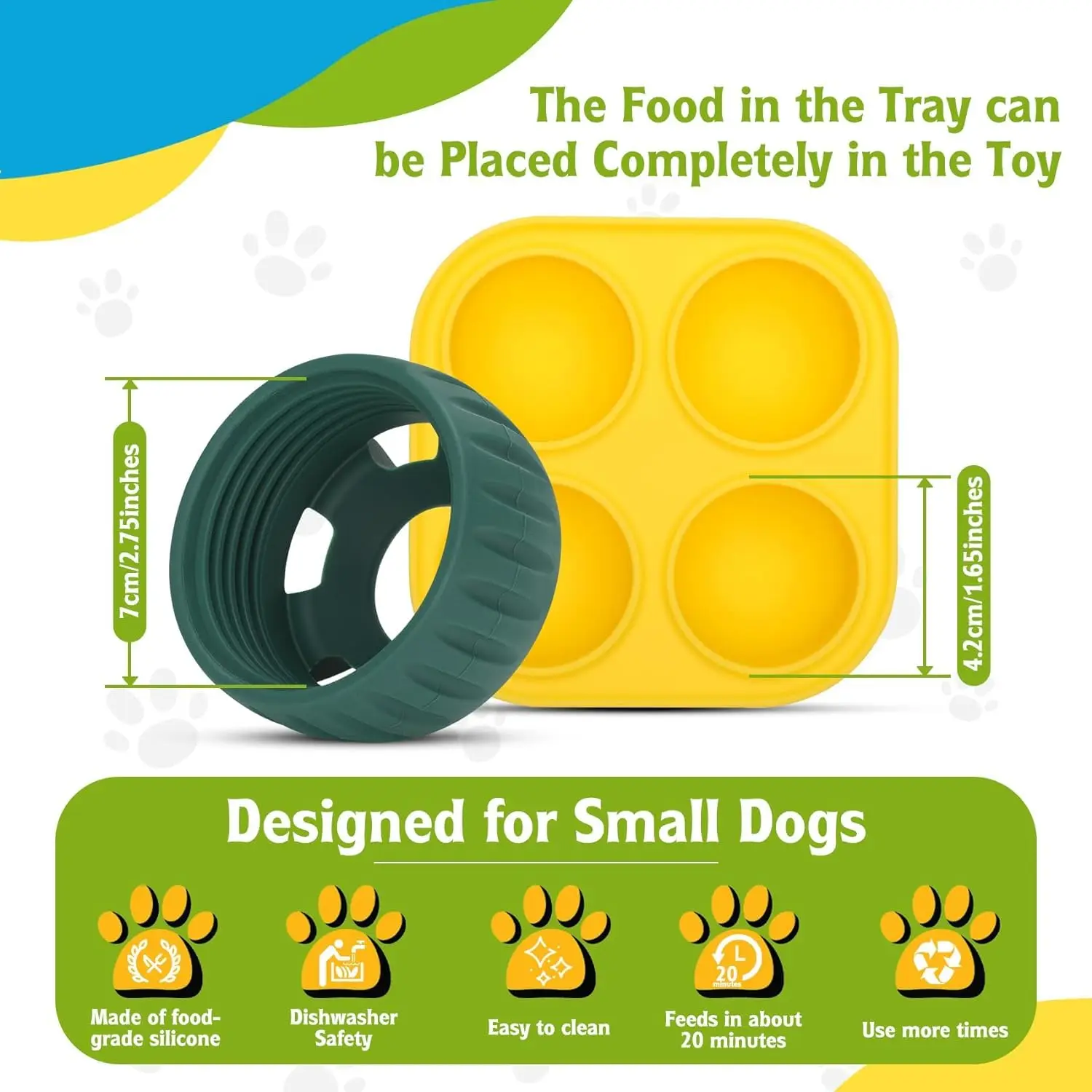 Fillable Dog Toys Silicone Pet Dog Toys Dog Chew Toys Refillable Dog Food Ball Dog Feeding Ball Dishwasher Interactive Rubber